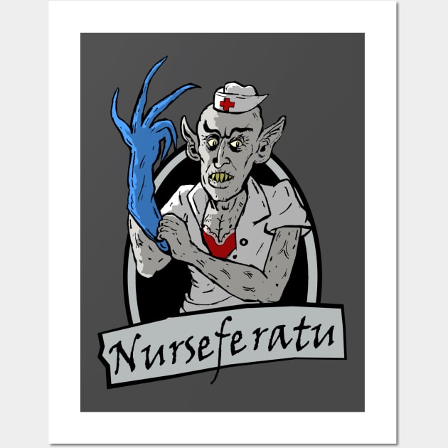 Nurseferatu bw Wall Art by Undeadredneck